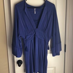 Free people blue suede tunic